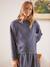 Short Dual Fabric Dress, Maternity & Nursing Special GREY DARK SOLID WITH DESIGN - vertbaudet enfant 