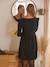 Robe courte en maille grossesse et allaitement NOIR FONCE UNI+ROUGE MOYEN UNI - vertbaudet enfant 