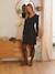 Robe courte en maille grossesse et allaitement NOIR FONCE UNI+ROUGE MOYEN UNI - vertbaudet enfant 