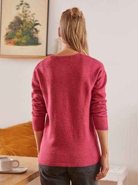 Pull col tunisien grossesse et allaitement Fuschia - vertbaudet enfant 