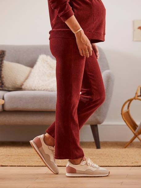 Corduroy Trousers for Pregnancy RED LIGHT SOLID - vertbaudet enfant 