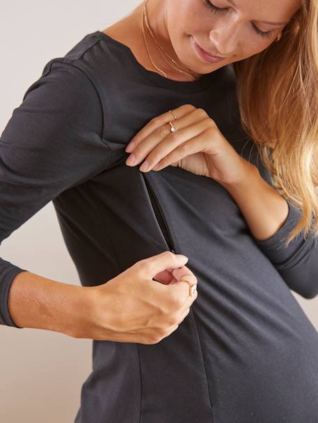 Robe tube en maille grossesse et allaitement Noir - vertbaudet enfant 