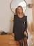 Robe courte en maille grossesse et allaitement NOIR FONCE UNI+ROUGE MOYEN UNI - vertbaudet enfant 