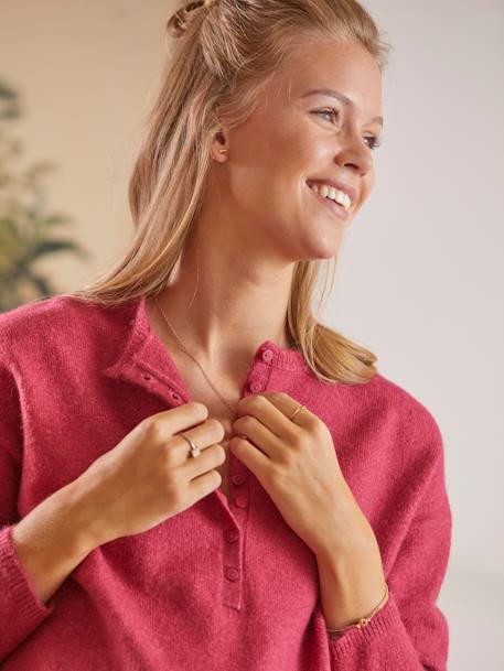 Pull col tunisien grossesse et allaitement Fuschia - vertbaudet enfant 