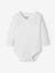 Pack of 3 Long Sleeve Bodysuits,Full-Length Opening, Organic Collection, for Newborn Babies WHITE LIGHT TWO COLOR/MULTICOL - vertbaudet enfant 