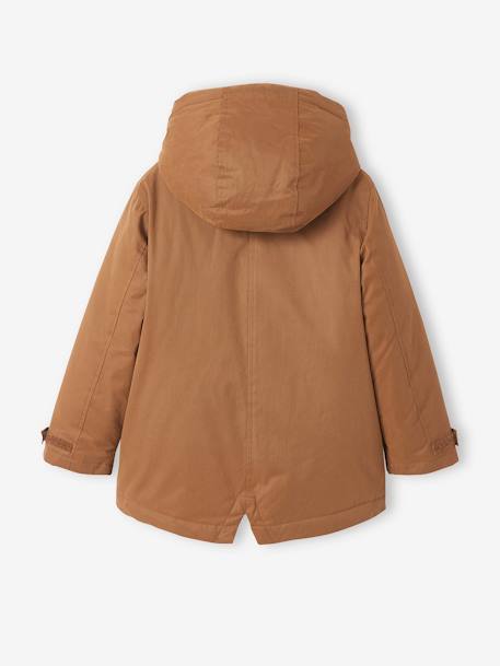Parka garçon 3 en 1 blouson amovible kaki+lichen+Marine grisé+noix de pécan - vertbaudet enfant 