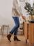 Jean droit effiloché de grossesse entrejambe 68 cm Bleu denim - vertbaudet enfant 