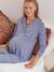Chemise de nuit liquette grossesse et allaitement Bleu/gris+Rose Moyen - vertbaudet enfant 