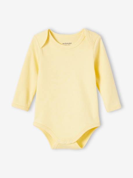 Pack of 5 Long Sleeve Bodysuits with Cutaway Shoulders, for Babies PINK LIGHT 2 COLOR/MULTICOL R - vertbaudet enfant 
