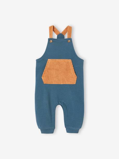 Fleece Dungarees, Corduroy Pocket & Straps, for Babies  - vertbaudet enfant 