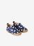 Touch-Fastening Pram Shoes in Leather with Glow-in-the-Dark Details BLUE DARK ALL OVER PRINTED - vertbaudet enfant 