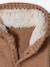 Hooded Jacket with Buttons, Lined in Faux Fur, for Babies beige - vertbaudet enfant 
