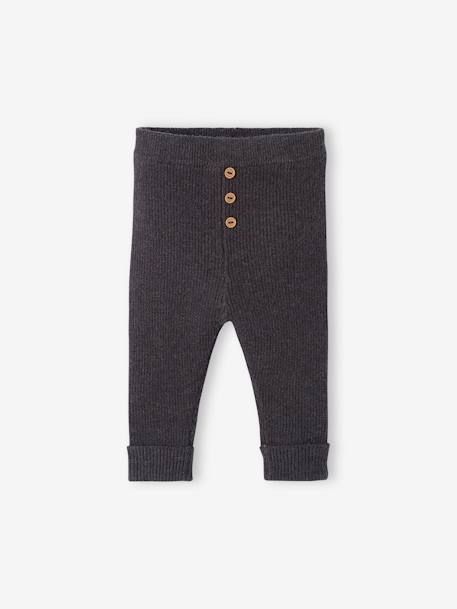 Legging bébé en tricot cappuccino+gris - vertbaudet enfant 