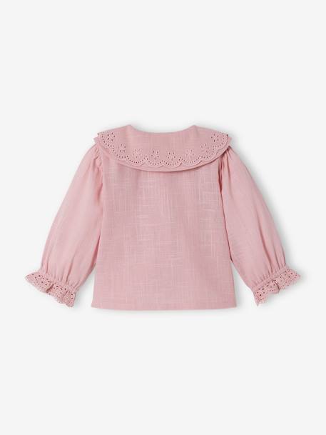 Marl Blouse with Double Collar, for Babies  - vertbaudet enfant 