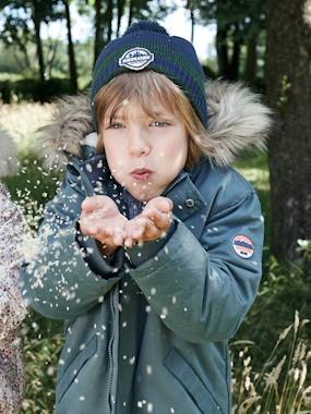 Garçon-Manteau, veste-Manteau, parka-Parka à capuche doublée sherpa garçon