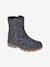 Leather Ankle Boots for Girls, Designed for Autonomy GREY MEDIUM  ALL OVER PRINTED - vertbaudet enfant 