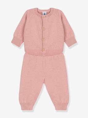 Knitted 2-Piece Set for Babies in Wool & Cotton, by Petit Bateau  - vertbaudet enfant