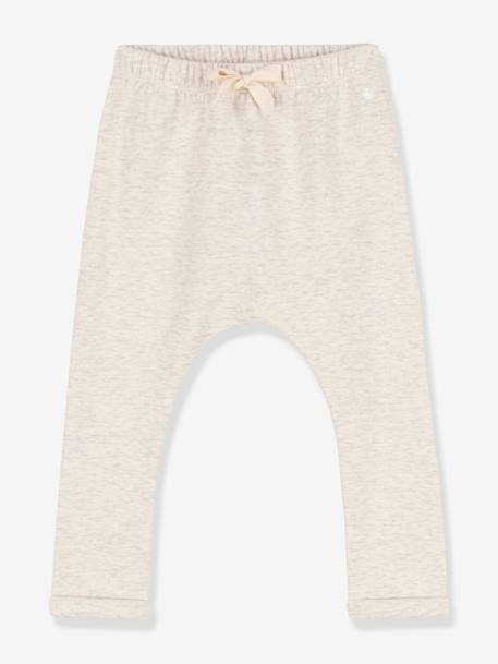 Trousers in Thick Jersey Knit for Babies, by Petit Bateau marl beige - vertbaudet enfant 