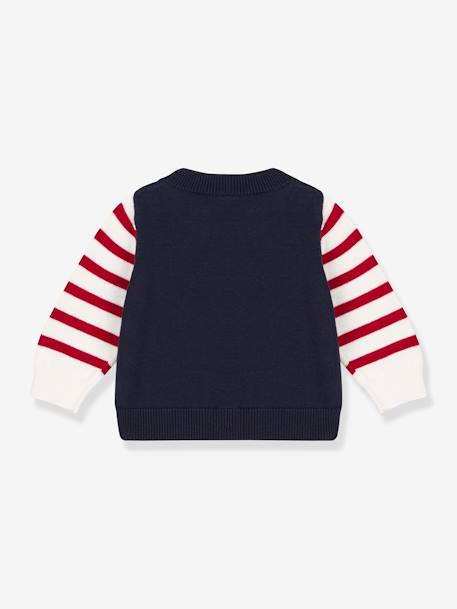 Knitted Cotton Cardigan for Babies, by Petit Bateau ecru - vertbaudet enfant 