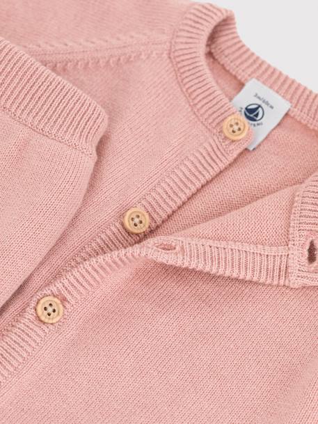 Ensemble 2 pièces bébé en tricot laine et coton rose - vertbaudet enfant 