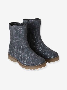 Leather Ankle Boots for Girls, Designed for Autonomy  - vertbaudet enfant