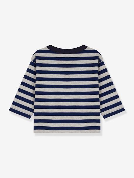 Long Sleeve Top in Cotton for Babies - PETIT BATEAU blue - vertbaudet enfant 