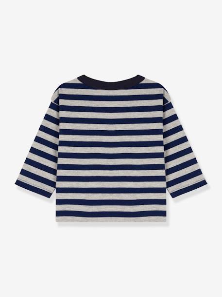 Tee-shirt manches longues bébé en coton - bleu - vertbaudet enfant 