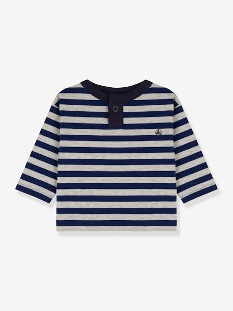Tee-shirt manches longues bébé en coton - bleu - vertbaudet enfant 
