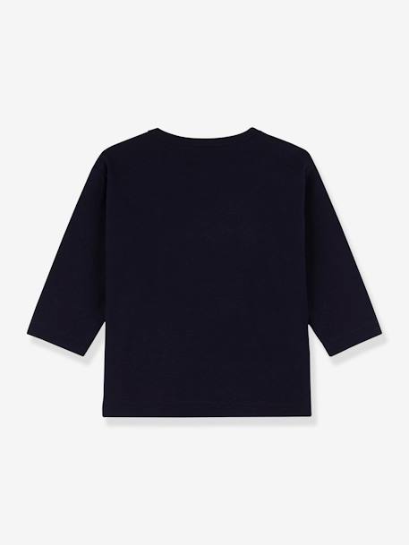 Long Sleeve Top in Organic Cotton, for Babies, by Petit Bateau navy blue - vertbaudet enfant 