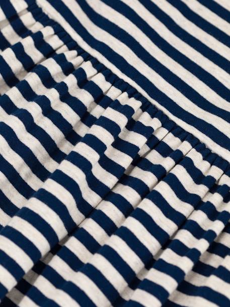Striped Cotton Dress for Children, 3/4 Sleeves, by Petit Bateau blue - vertbaudet enfant 