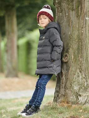 Boys-Coats & Jackets-Long Jacket with Hood, Polar Fleece Lining, for Boys