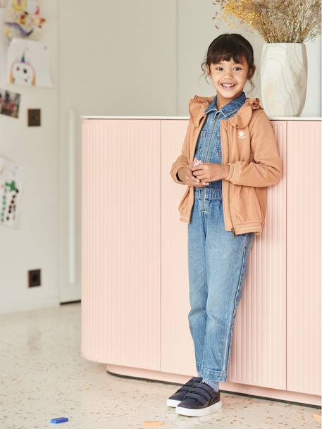 Combinaison en jean style 'worker' fille stone - vertbaudet enfant 
