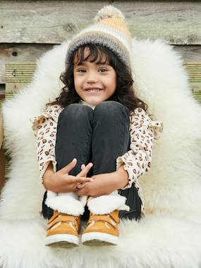 Girls-Accessories-Winter Hats, Scarves, Gloves & Mittens-Beanie & Snood Set in Jacquard, for Girls