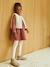 Faux Fur Waistcoat for Girls printed brown+White - vertbaudet enfant 