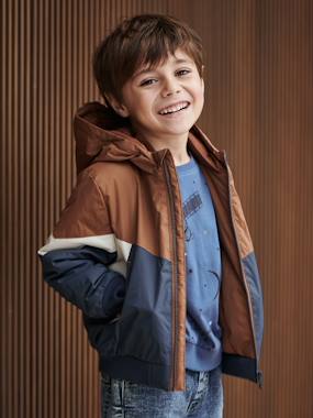 Garçon-Manteau, veste-Manteau, parka-Blouson coupe-vent garçon colorblock 