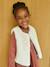 Gilet sans manches fille fausse fourrure BLANC CLAIR UNI+marron imprimé - vertbaudet enfant 