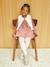 Gilet sans manches fille fausse fourrure BLANC CLAIR UNI+marron imprimé - vertbaudet enfant 
