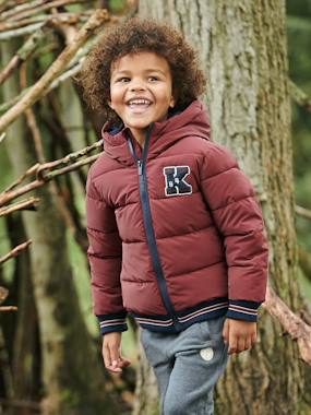Boys-Coats & Jackets-Padded Jackets-College Style Padded Jacket with Badge & Lined in Polar Fleece for Boys