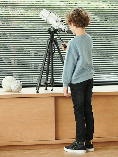 Jean garçon droit facile à enfiler denim effet molleton BRUT FONCE+denim black+denim bleached+denim gris+double stone+STONE MOYEN - vertbaudet enfant 