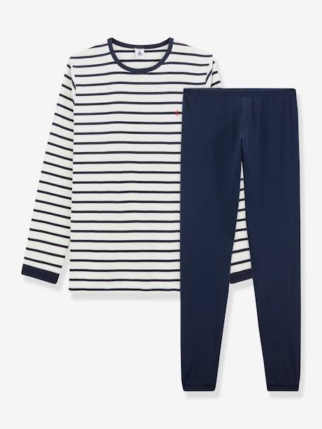 Pyjama marinière garçon écru - vertbaudet enfant 
