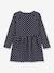 Dotted Long Sleeve Fleece Dress for Children, Petit Bateau navy blue - vertbaudet enfant 