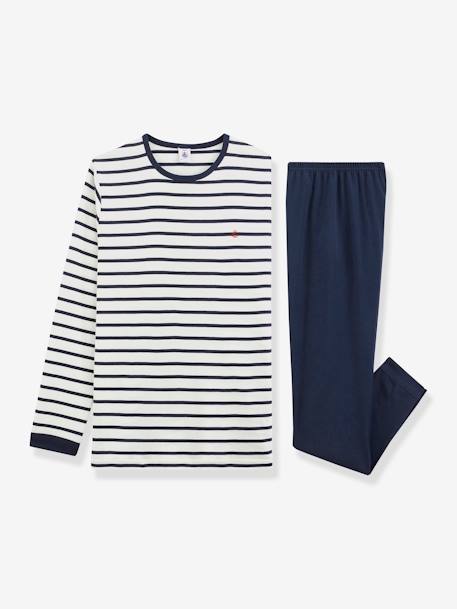 Pyjama marinière garçon écru - vertbaudet enfant 