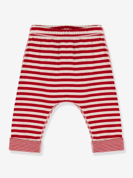 Pantalon bébé rayé en tubique - PETIT BATEAU rouge - vertbaudet enfant 