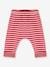 Striped Double Knit Trousers for Babies - PETIT BATEAU red - vertbaudet enfant 