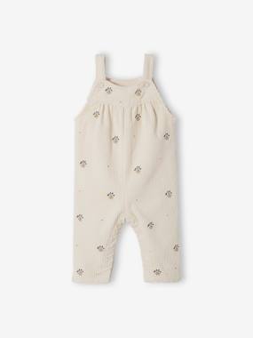 Baby-Dungarees & All-in-ones-Embroidered Corduroy Dungarees for Babies