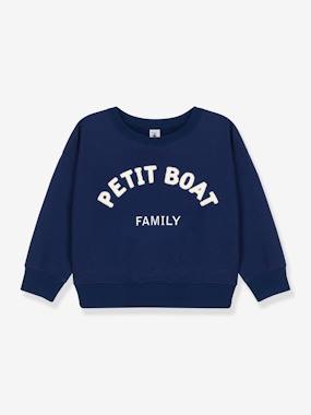 -Sweatshirt in Organic Cotton Fleece for Children, by Petit Bateau