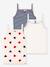 Pack of 3 Heart Vest Tops for Little Girls - PETIT BATEAU white - vertbaudet enfant 