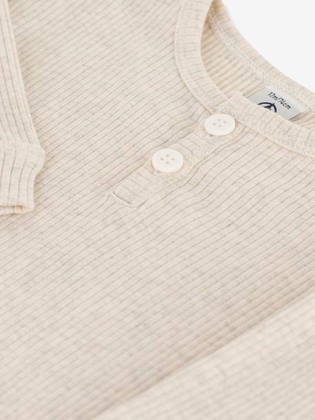 Long Sleeve Organic Cotton Top for Babies, by Petit Bateau marl beige - vertbaudet enfant 