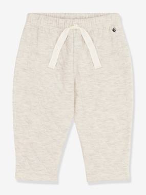 Baby-Trousers & Jeans-Quilted Double Knit Trousers for Babies - PETIT BATEAU