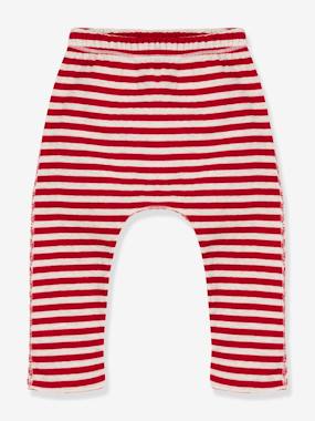 Baby-Trousers & Jeans-Striped Double Knit Trousers for Babies - PETIT BATEAU